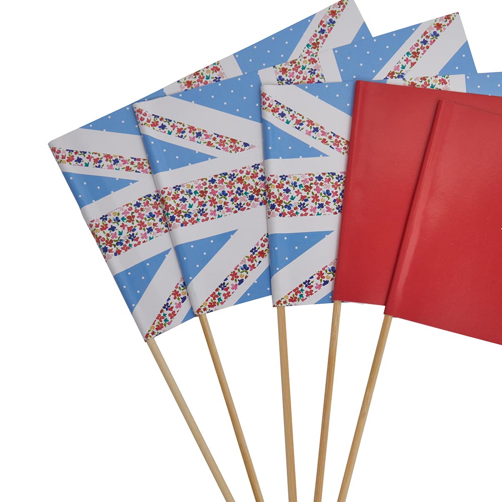 Wilko Jubilee Card Flags 5 Pack Multi Colour Wilko