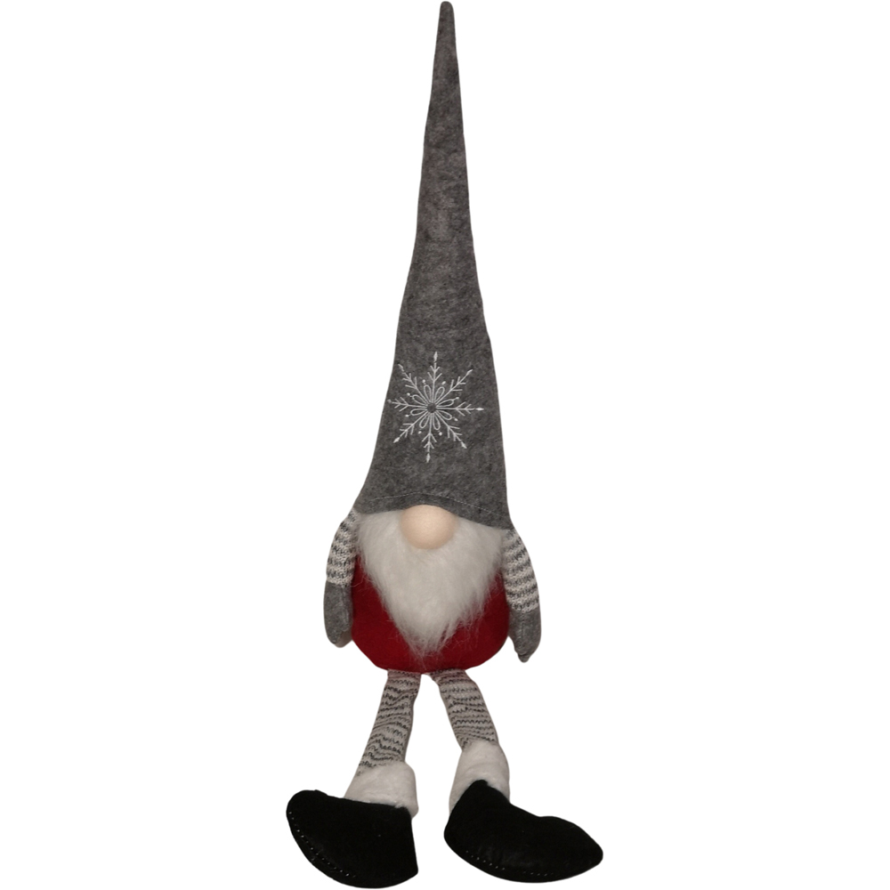 Samuel Alexander Grey Dangly Legs Sitting Bearded Gonk Christmas Decoration 74cm Image 1