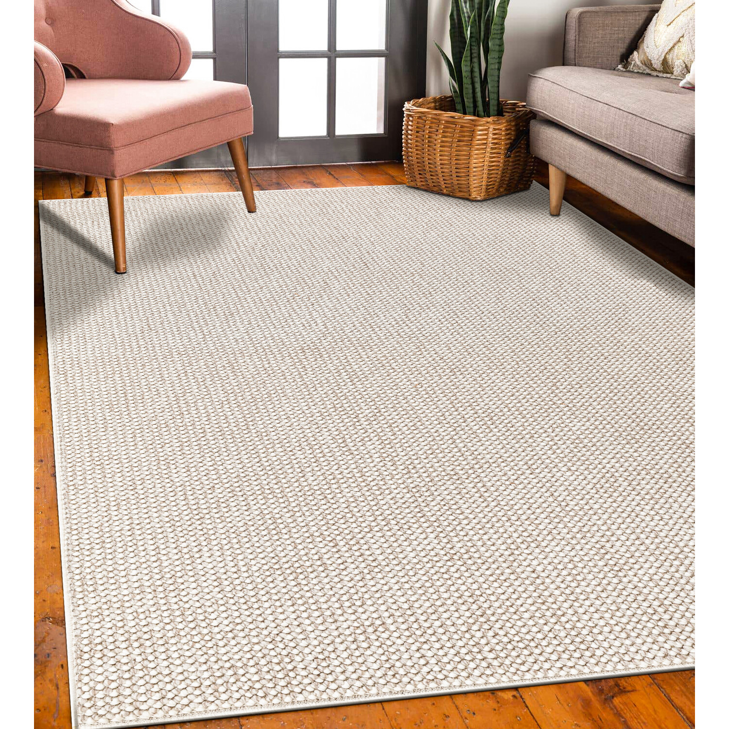 Azura Texture Rug Beige 170cm Image 2