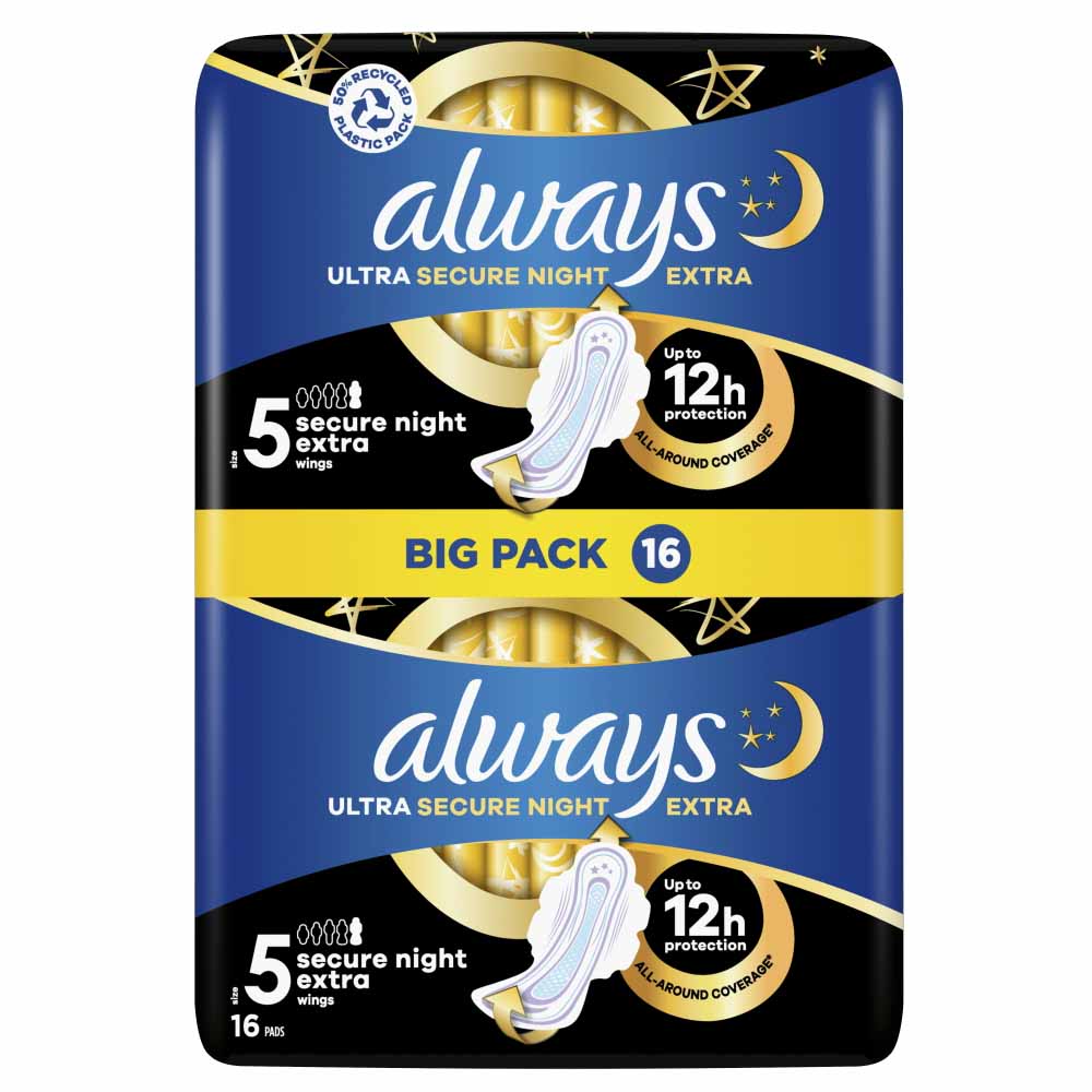 Always Ultra Night (Size 5) Wings 16 Pack Image 1