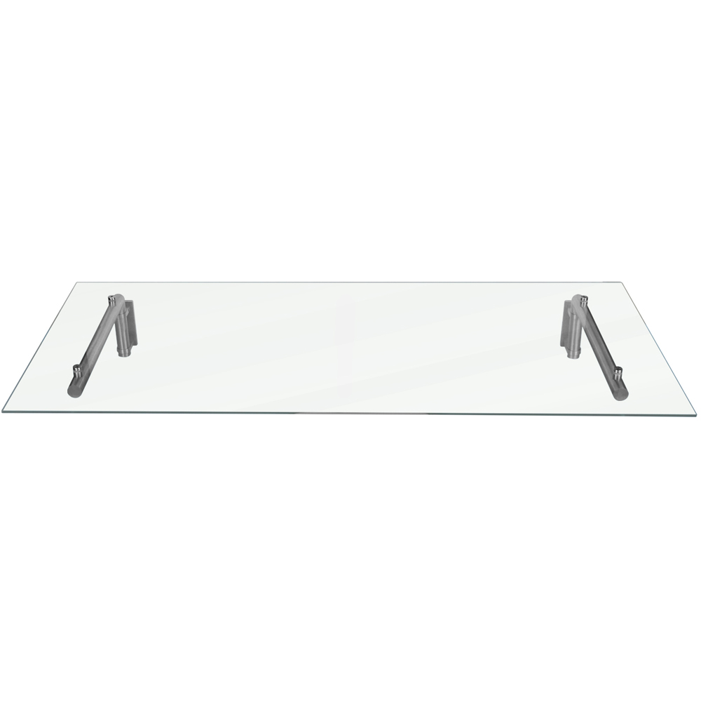 Monster Shop Silver Glass Door Canopy and Brackets 80 x 144cm Image 2