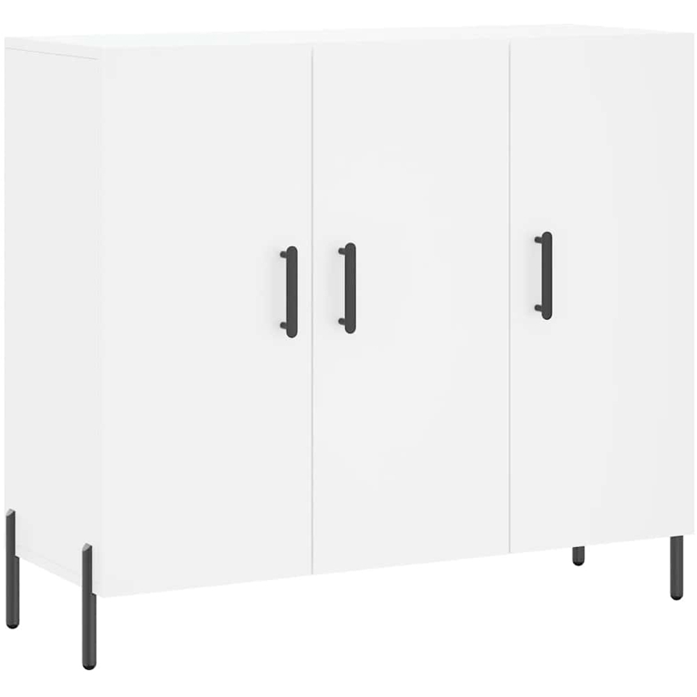 vidaXL 3 Drawer White Sideboard Image 2