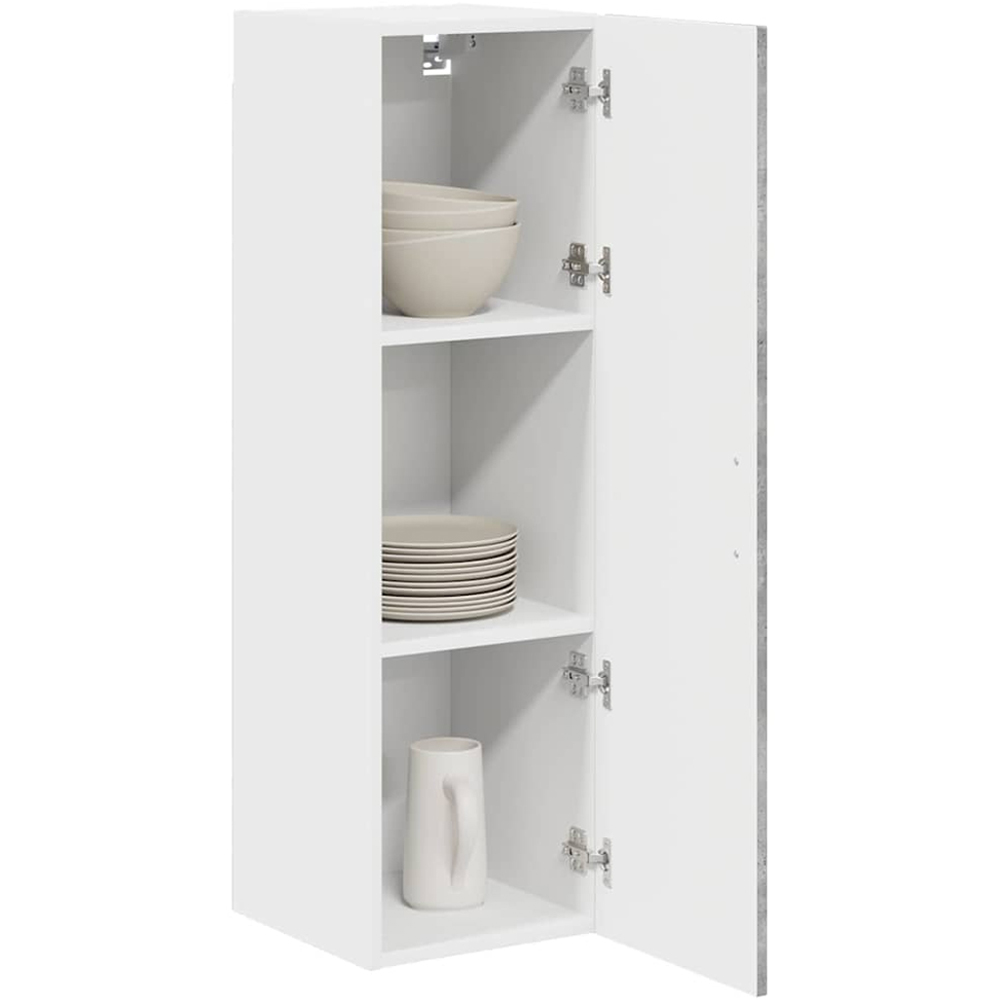 vidaXL Single Door Concrete Grey Kitchen Wall Cabinet Image 3