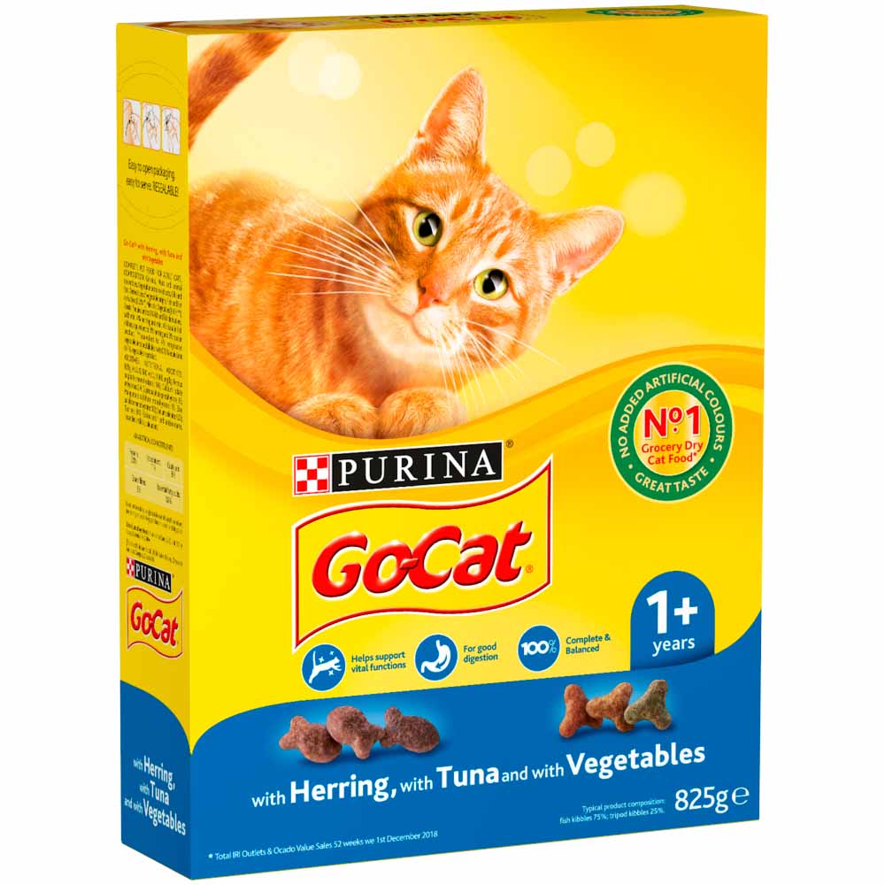 Go-Cat Adult Dry Cat Food Tuna Herring and Veg 825g Image 3
