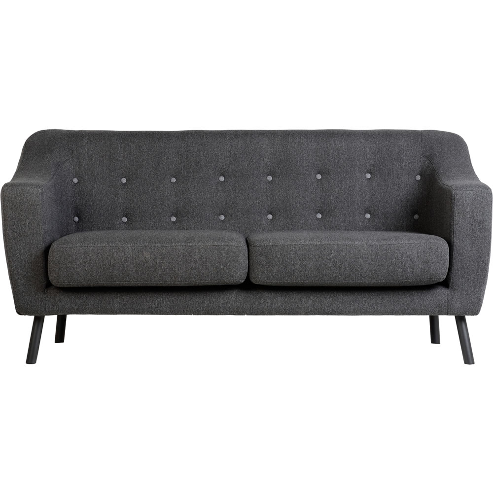Ashley 3 Seater Grey Fabric Sofa Image 2