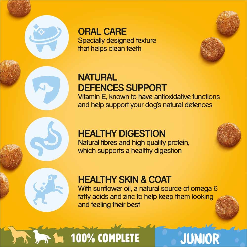 Pedigree Junior Chicken and Rice Dry Puppy Food Case of 3 x 3kg Image 7