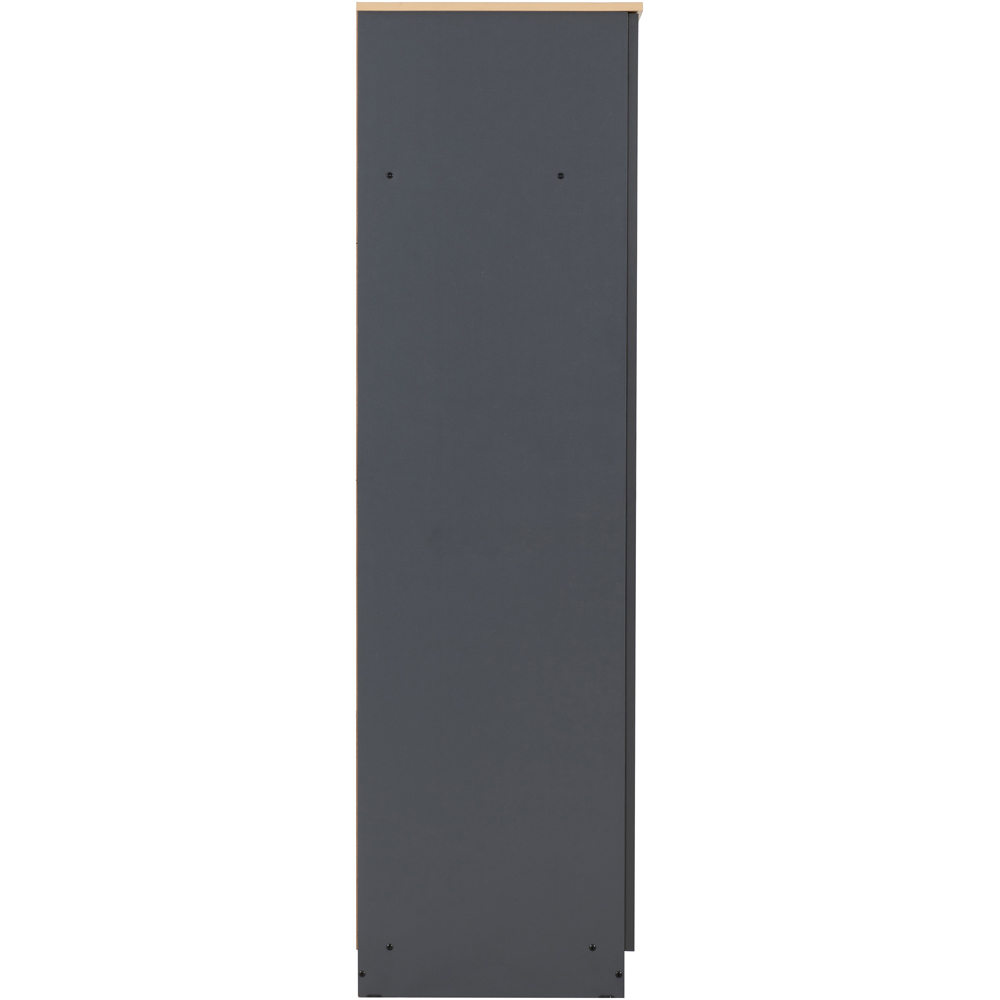 Seconique Portland 2 Door Grey and Oak Effect Wardrobe Image 5