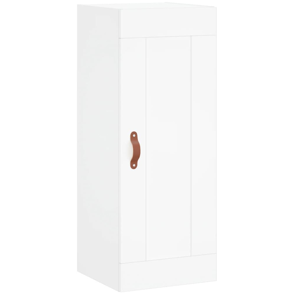 vidaXL Single Door 3 Shelf White Highboard Image 8
