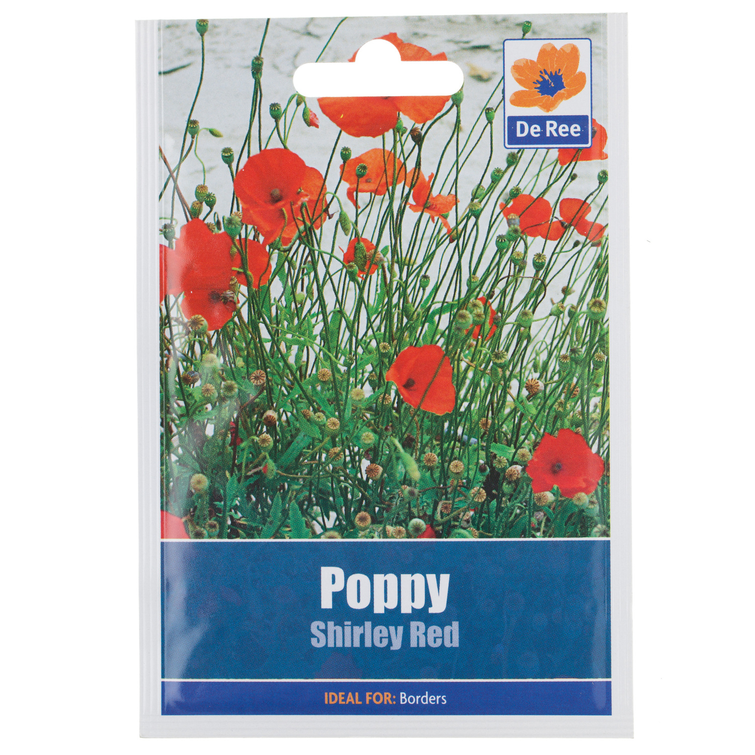 Poppy Shirley Red Seed Packet Image
