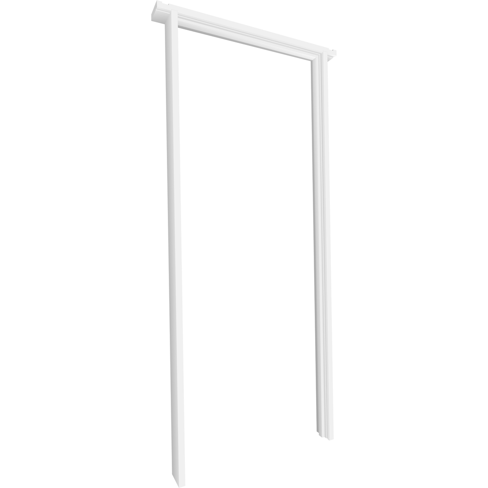 JB Kind Trenched Hardwood White Primed FD30 Fire Internal Door Lining Set 2070 x 133mm Image 1