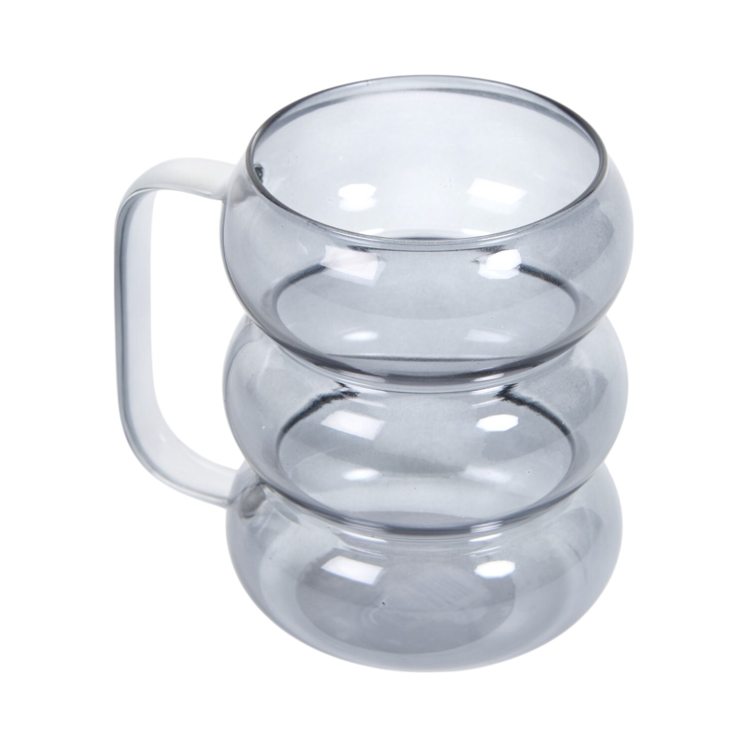 MY Smoked Borosilicate Glass Mug 380ml Grey Image 1