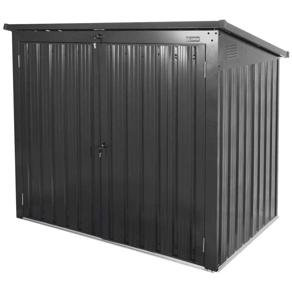 Zipper ZI-MTB2 4.4 x 3.1ft Metal Wheelie Bin Store Image 1