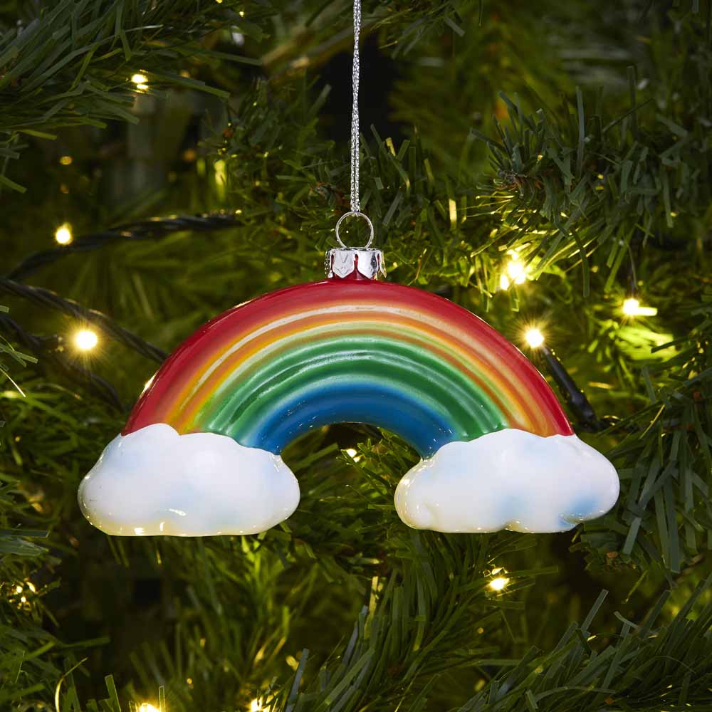 Wilko Merry Rainbow Christmas Decoration 6 Pack Image 3