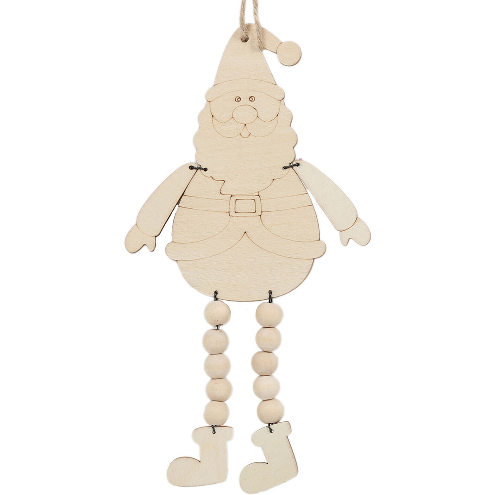 Decorate Your Own Hanging Leg Xmas Character - Wood Image 3