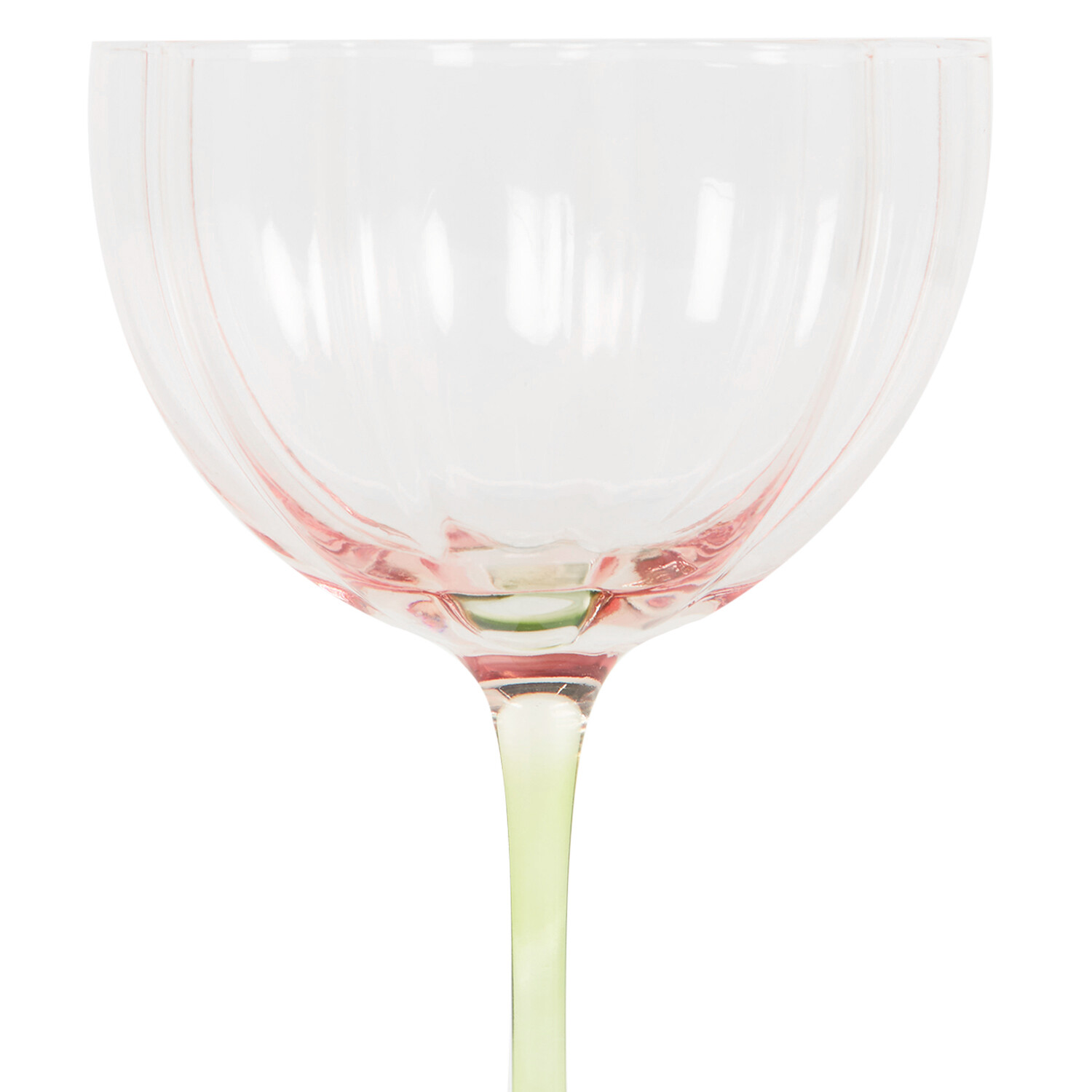 Flower Gin Glass - Pink and Green Image 3