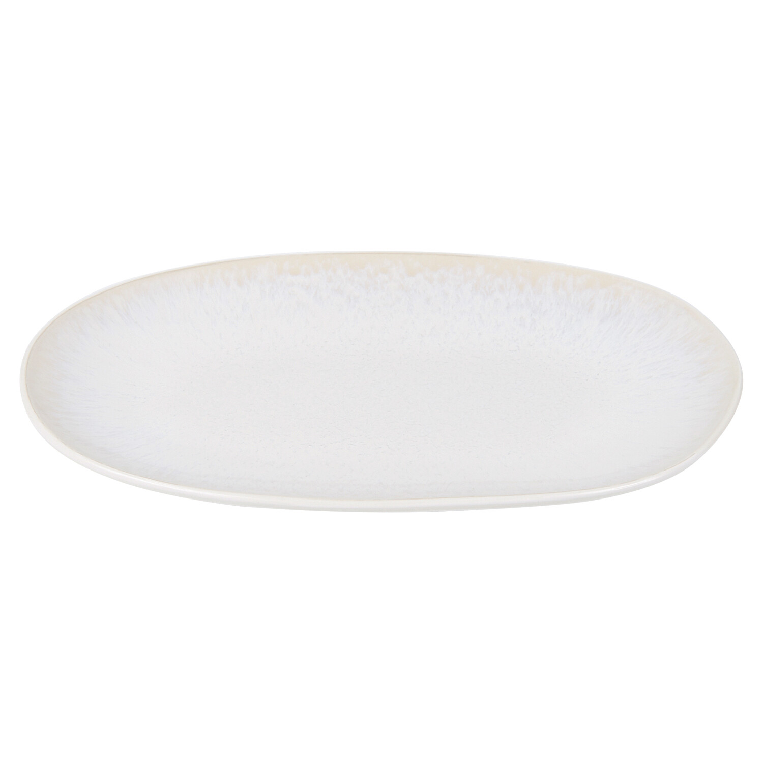 White Textured Serving Platter - White Image 1