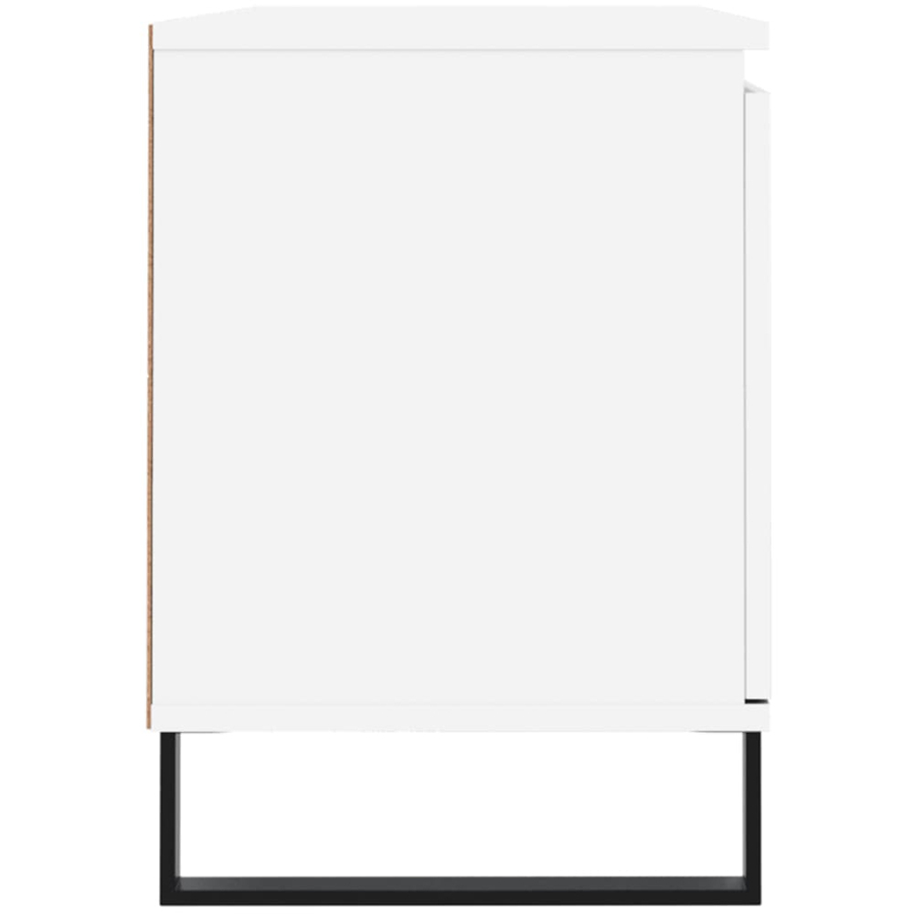 vidaXL 2 Door 2 Shelf White TV Cabinet Image 7