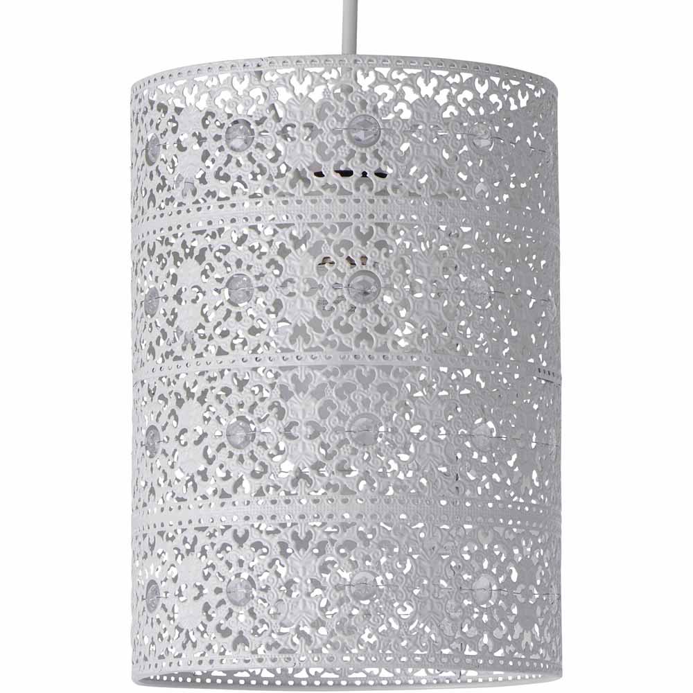 Wilko Grey Moroccan Long Light Shade Image 1