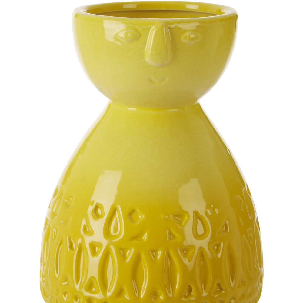 Premier Housewares Yellow Mimo Ceramic Vase Small Image 3