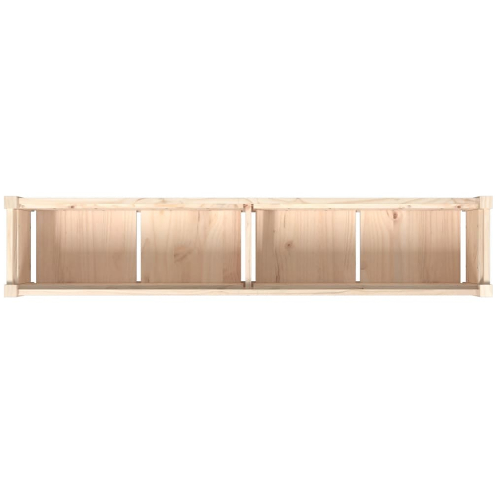 vidaXL Natural Solid Pine Wood Garden Planter 31 x 150 x 31cm 2 Pack Image 7