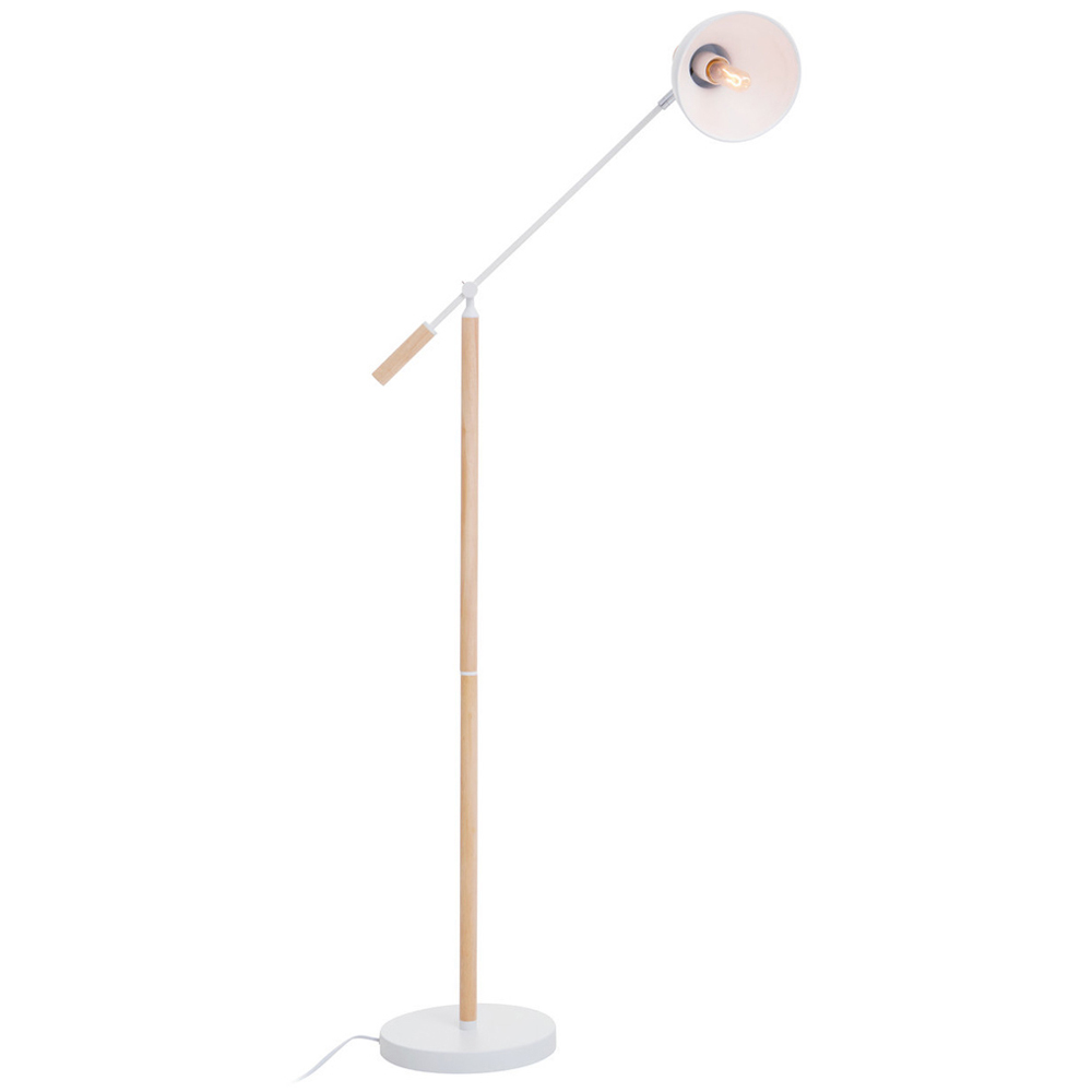 Premier Housewares Matte White Floor Lamp Image 3