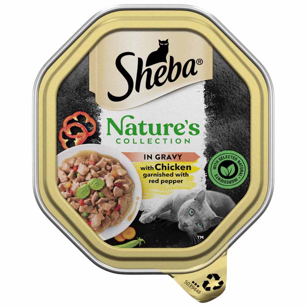 Sheba Nature's Collection Chicken and Red Pepper in Sauce Cat Food Tray 85g Image 1