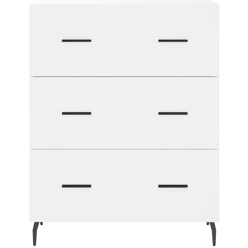 vidaXL 3 Drawer White Sideboard Image 5