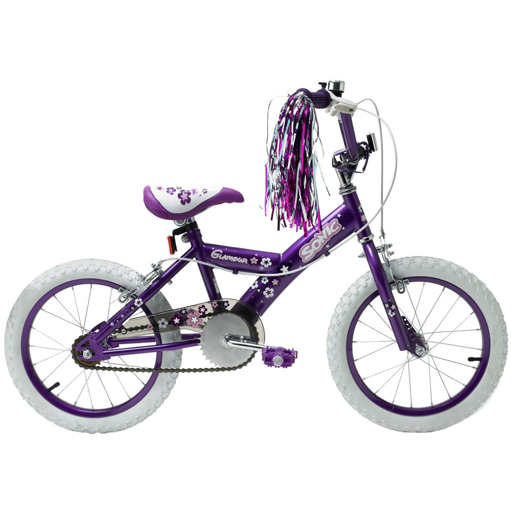 Sonic Glamour Kids 16" Purple Bike Image 1