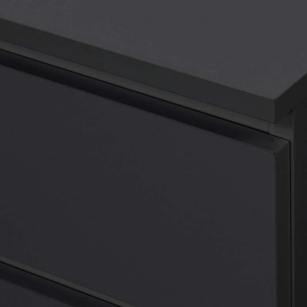 Oslo 4 Drawer Black Chest of Drawers Image 7