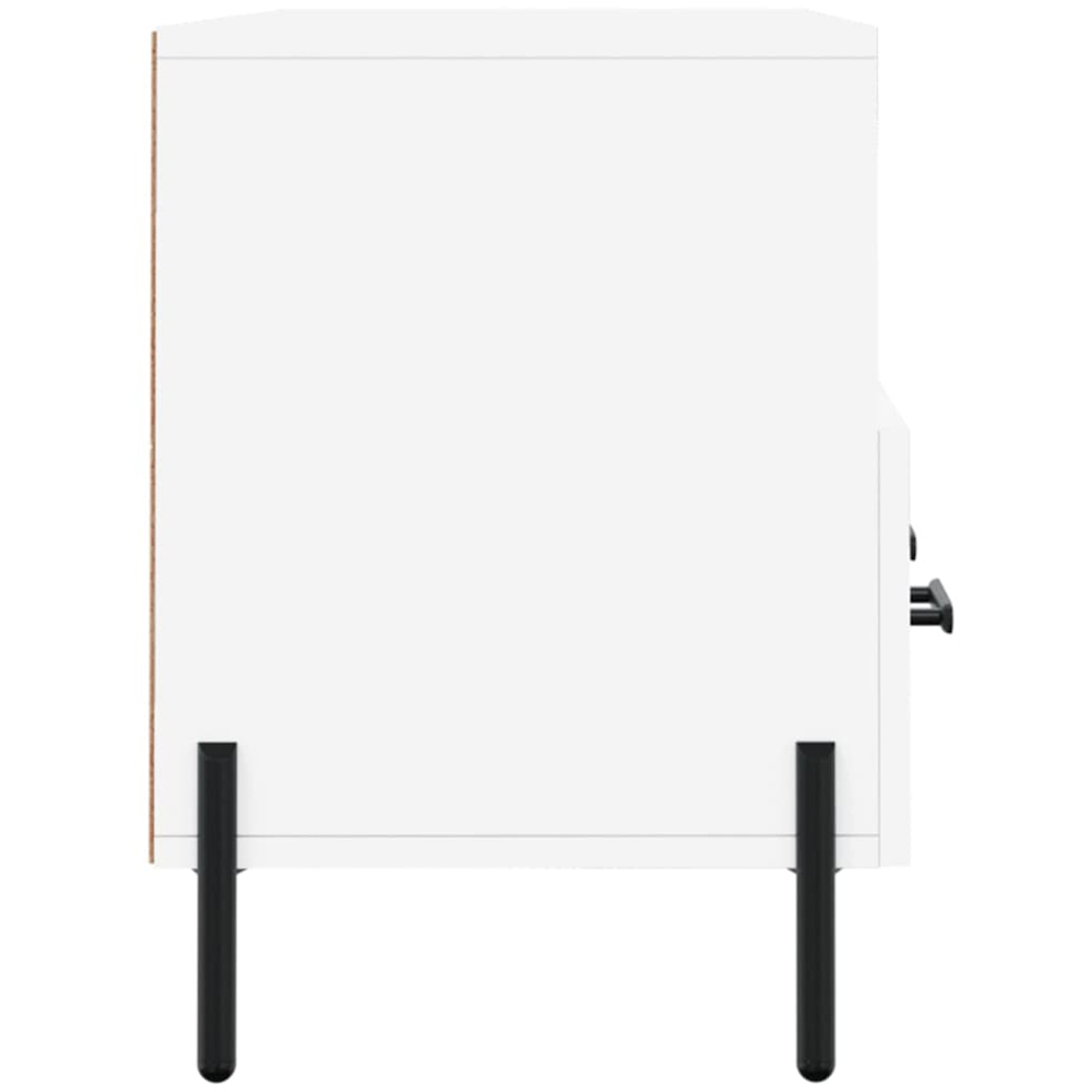 vidaXL 3 Drawer 3 Shelf White TV Cabinet Image 7