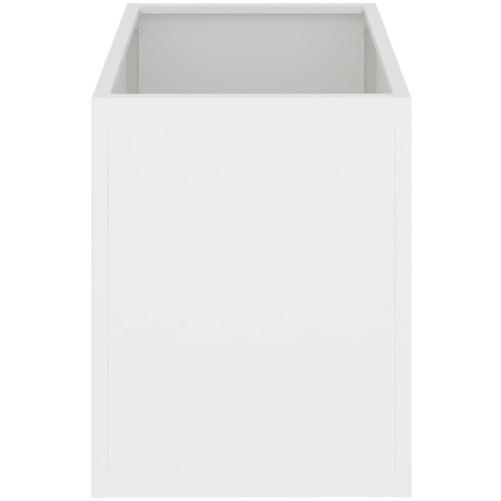 vidaXL White Cold Rolled Steel Garden Decor 40 x 50 x 32cm Image 5
