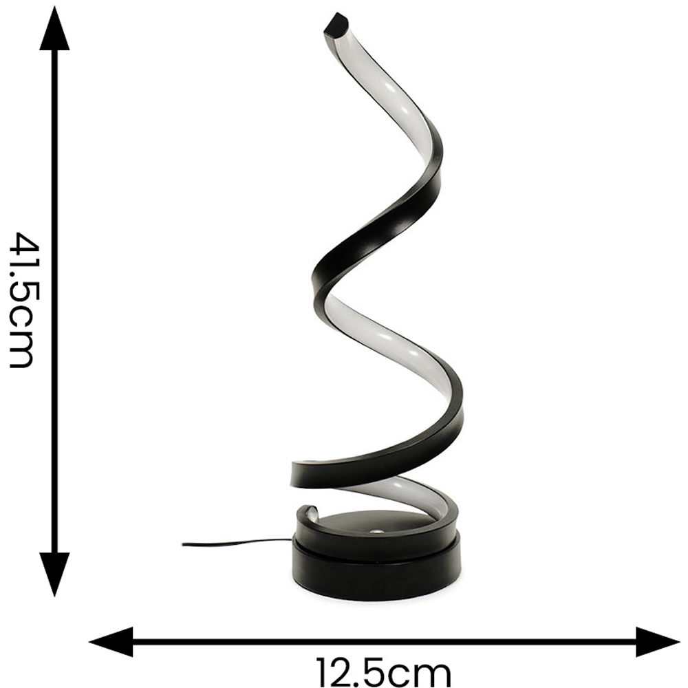 ValueLights Infinity Black Single Twist Integrated LED Table Lamp Image 8