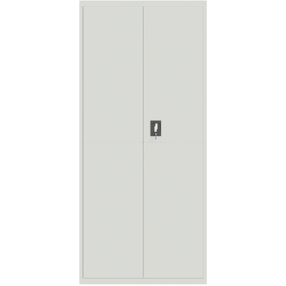 vidaXL 2 Door Light Grey Steel File Cabinet Image 3