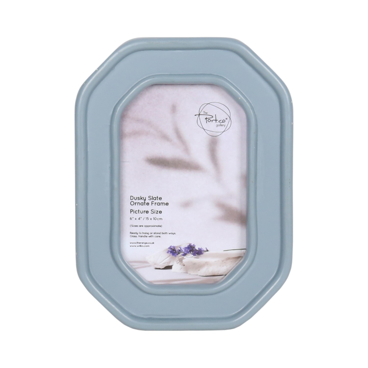 Ornate Photo Frame Dusky Slate 6 x 4in Image 1