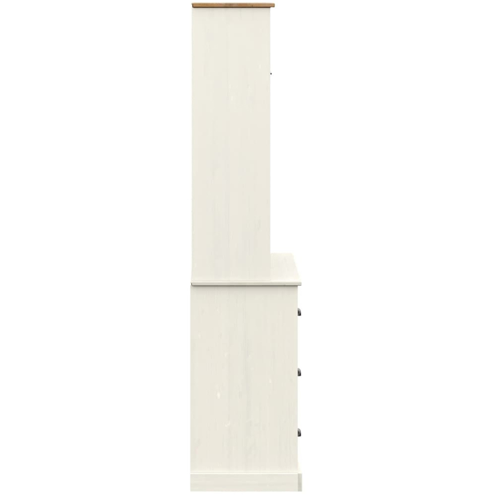 vidaXL Vigo 3 Door 3 Drawer White Solid Pine Wood Highboard Image 6