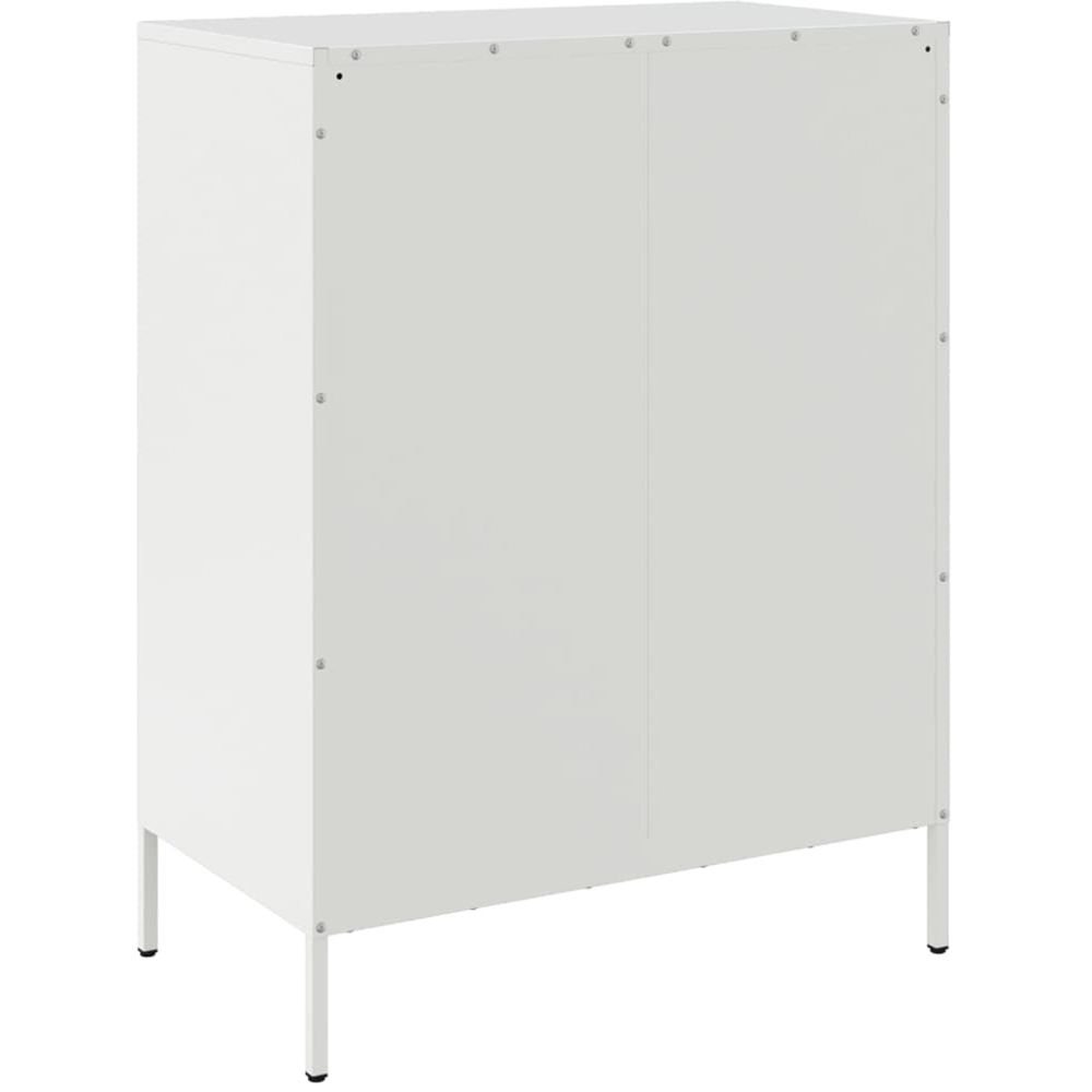 vidaXL 4 Drawer White Steel Sideboard Image 8