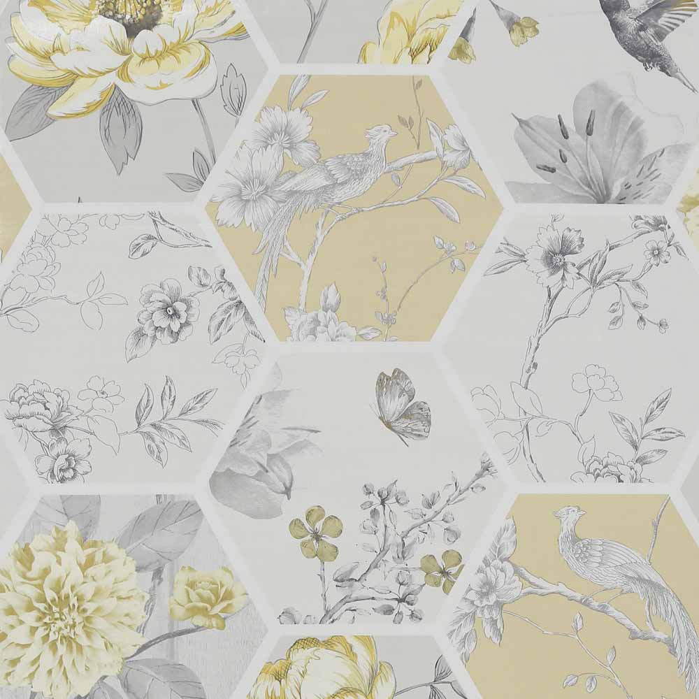 Arthouse Chinoise Decoupage Ochre Wallpaper Wilko