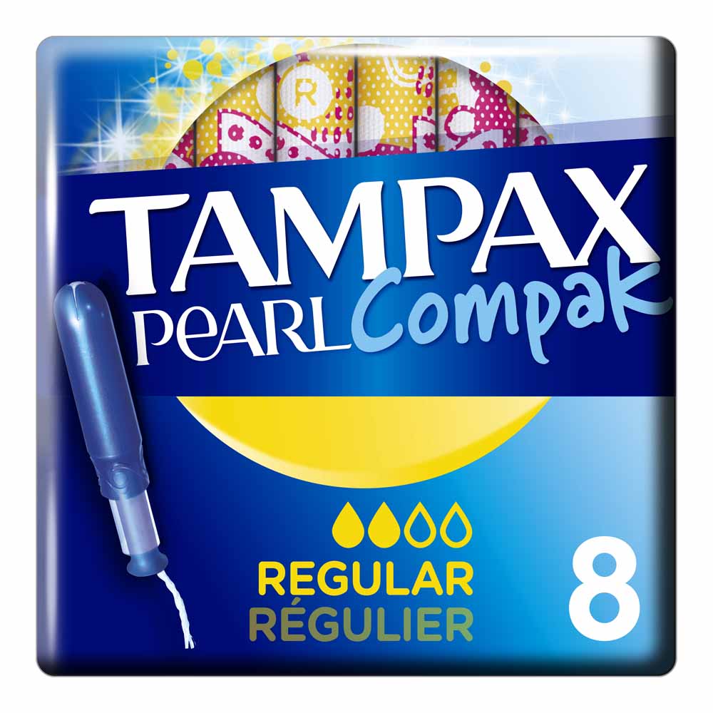 Tampax Compak Pearl Regular 8 Pack | Wilko