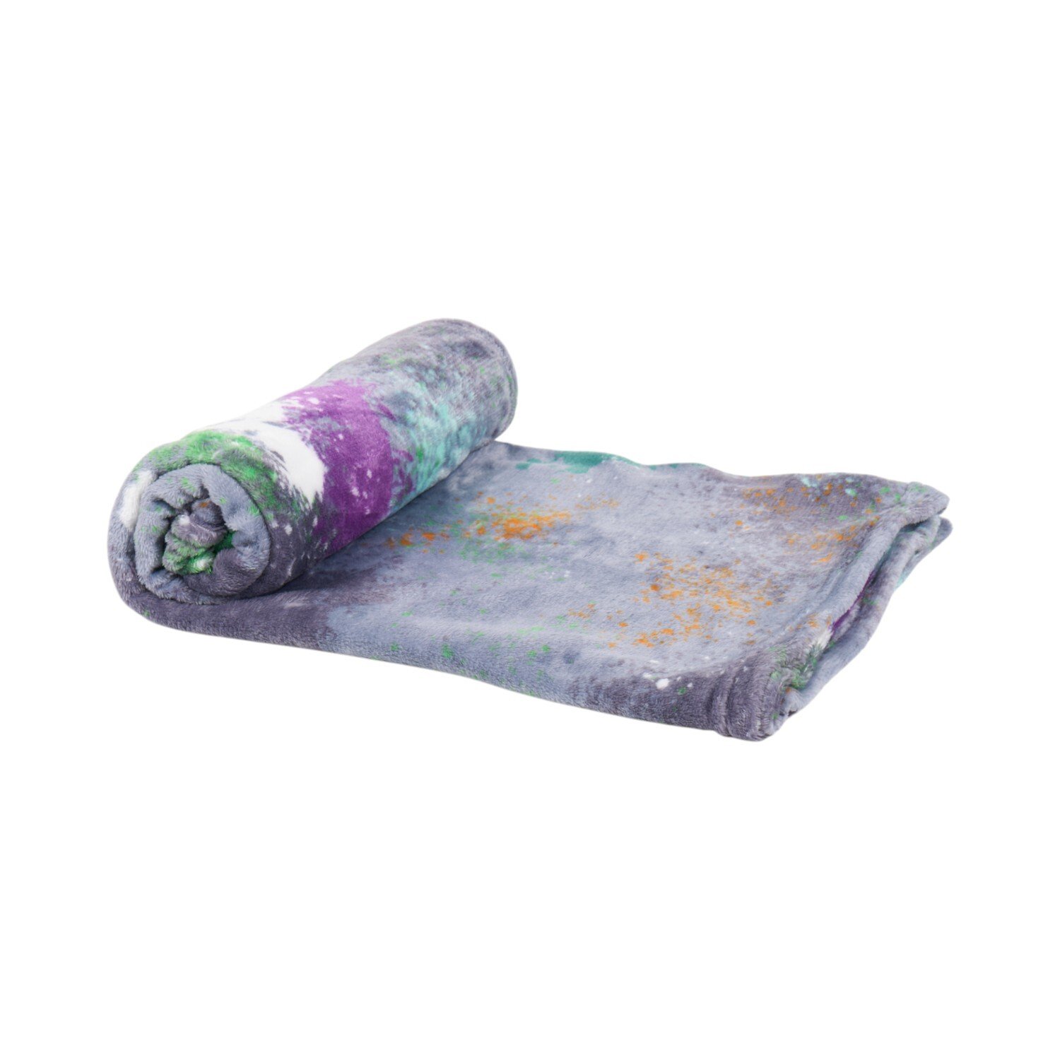 Graffiti Printed Fleece Throw Grey Image 1