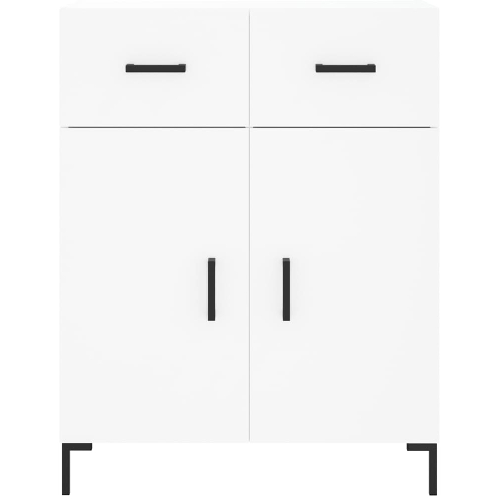 vidaXL 2 Door 2 Drawer 3 Shelf White Highboard Image 8
