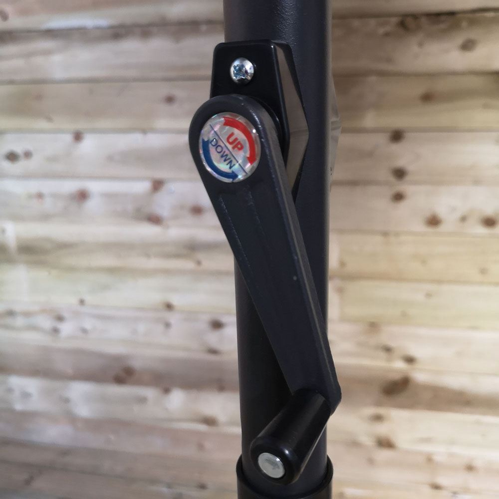 Samuel Alexander Grey Wind Up Parasol with Aluminium Shaft 2.7m Image 2