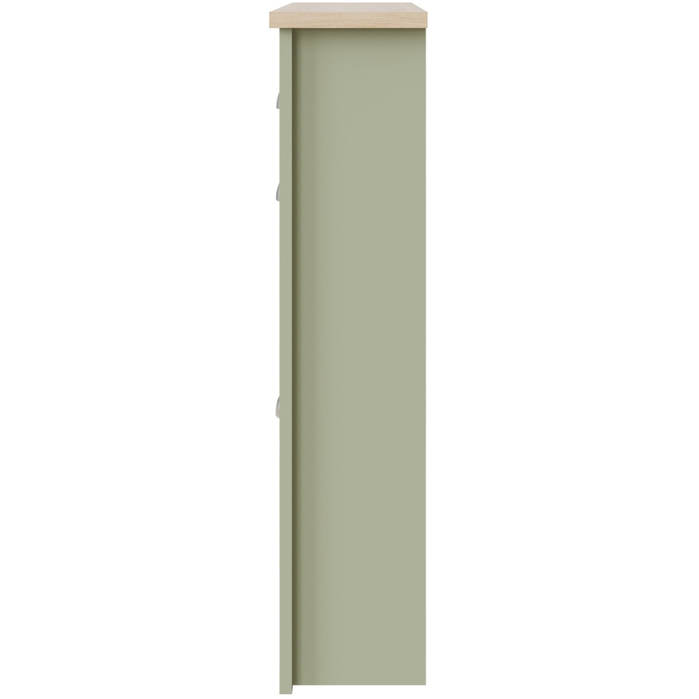 GFW Lancaster 2 Door Single Drawer Sage Green Shoe Cabinet Image 3