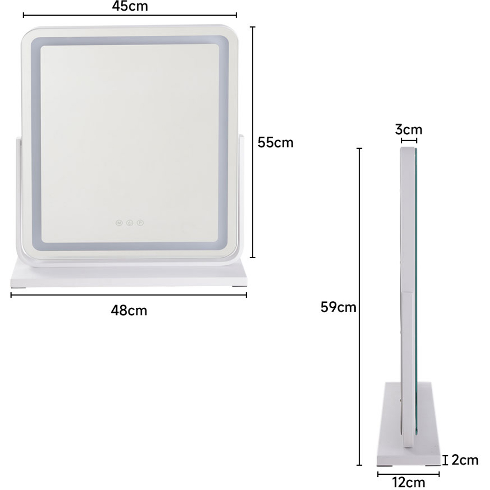 Living and Home Adjustable Frameless LED Vanity Makeup Mirror Image 8