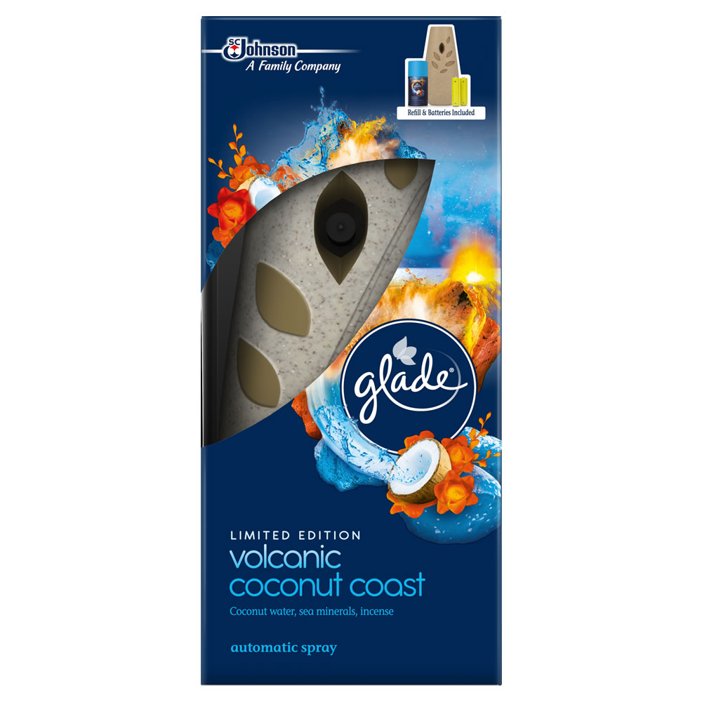 Glade Automatic Spray Air Freshener Kit Limited   Edition Volcanic Coconut Coast Image