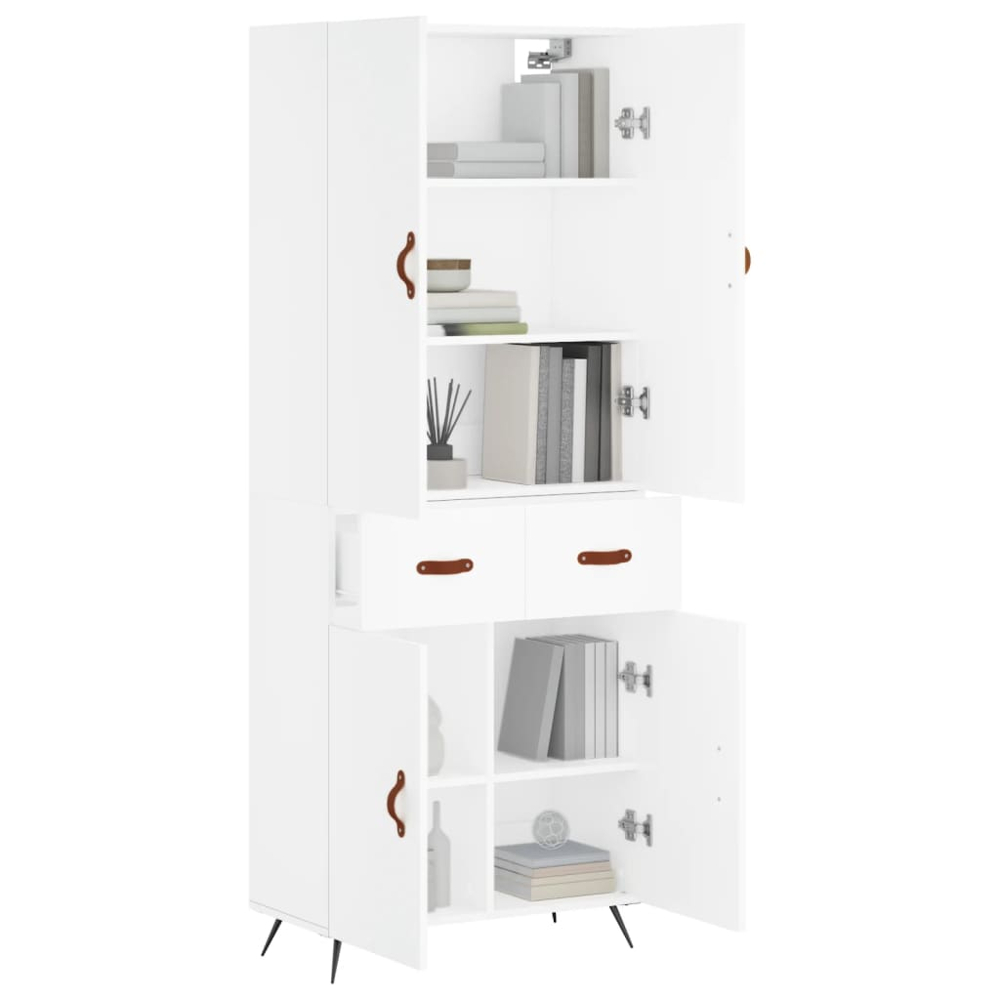 vidaXL 4 Door 2 Drawer White Highboard Image 3