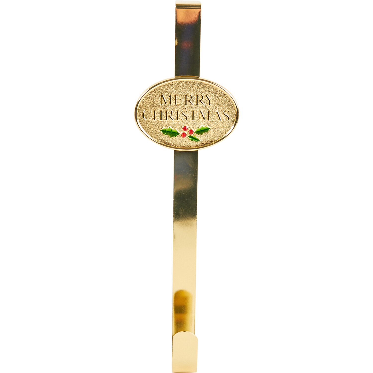 Merry Christmas Wreath Hanger Gold Gold Wilko