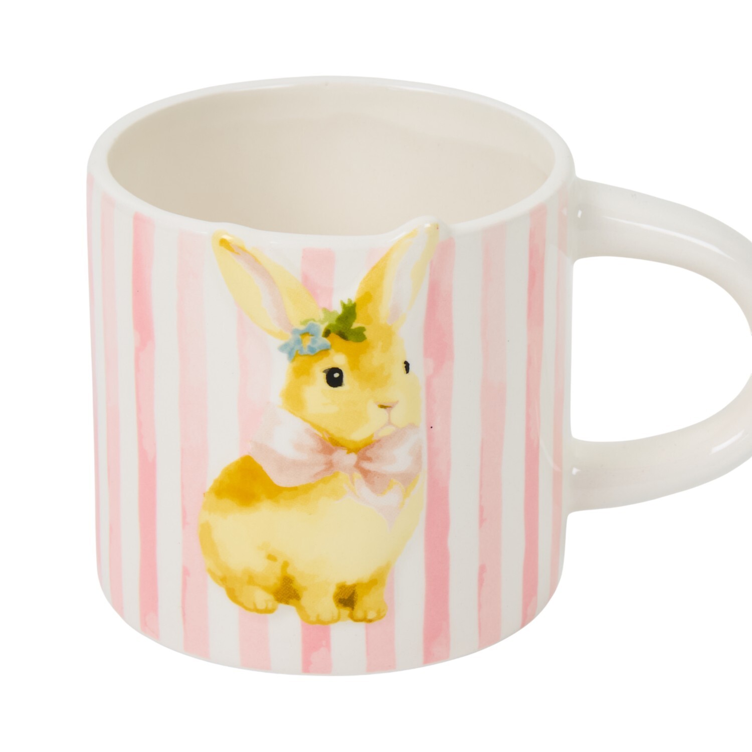 Bunny Striped Mug White Image 4
