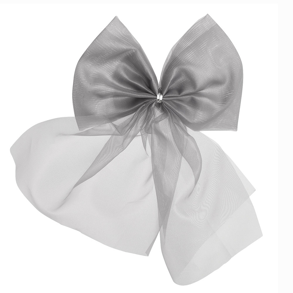 Wilko Glitters Organza Silver Bow Decoration 4 Pack Image 3