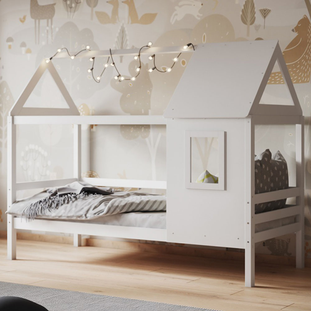 Flair Nature Single White Treehouse Bed Frame Image 1