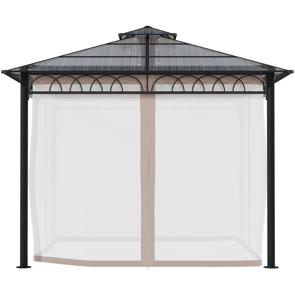 Outsunny 3 x 3m Polycarbonate Roof Outdoor Gazebo Image 4